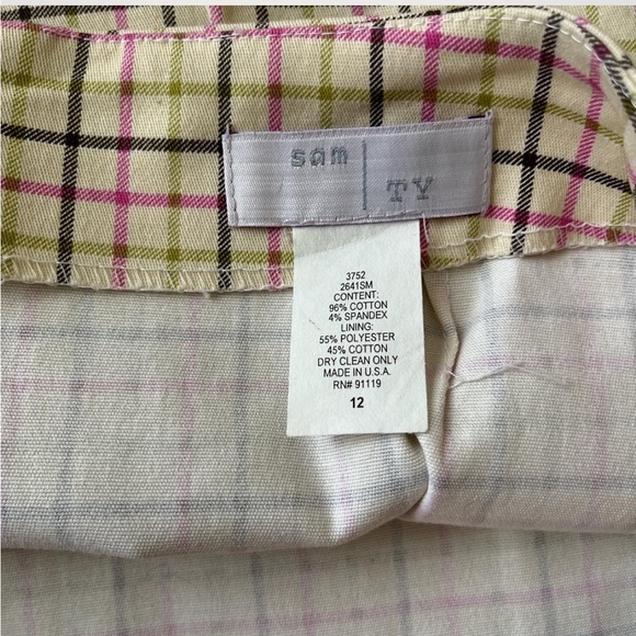 Sam TY Women’s Plaid Pleated Skirt - Picture 4 of 4